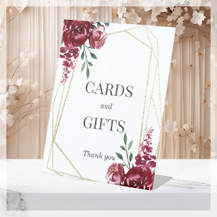 Signe De Table Cartes et cadeaux   Mariage Floral Bourgogne