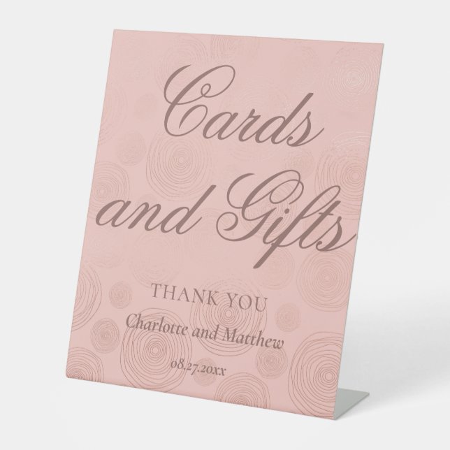 Signe De Table Cartes Et Cadeaux Moderne Chic Mariage Événement (Recto)