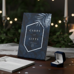 Signe De Table Cartes et Cadeaux Palmiers Tropicaux de Minuit ID1