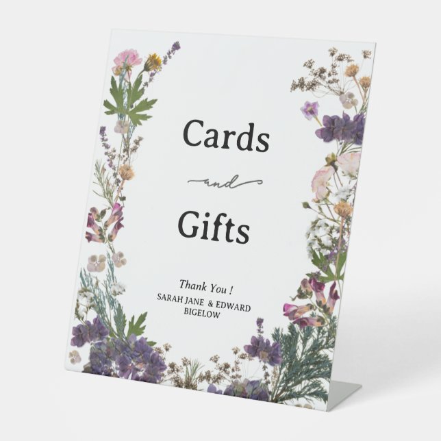 Signe De Table Cartes et cadeaux pour Fleur sauvage périphérique (Recto)