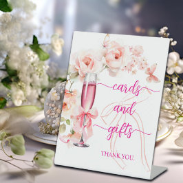 Signe De Table Cartes et Cadeaux Roses Blush