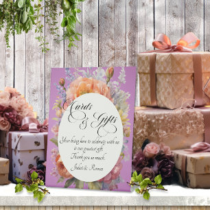 Signe De Table Cartes et Cadeaux Wildflowers - Lavande