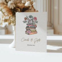 Cartes et table de cadeaux pour bébé fille avec ch