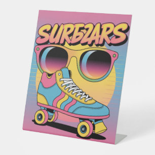 Signe De Table Carton de Skateboard de conception cardiaque gras