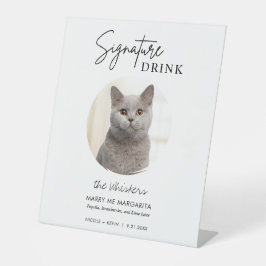 Signe De Table Cat Mariage Signature Boissons Bar Cocktail