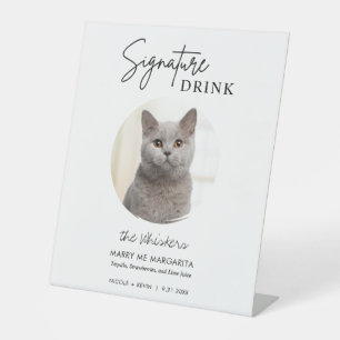 Signe De Table Cat Mariage Signature Boissons Bar Cocktail