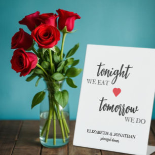 Signe De Table Ce Soir, Nous Mangeons, Demain, Nous Dînons De Rép