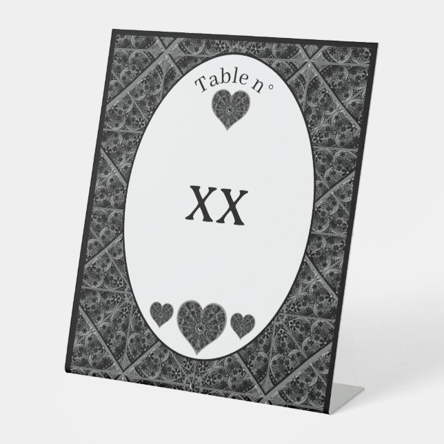 Signe De Table Céramique noir (Recto)