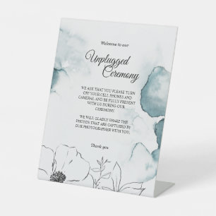 Signe De Table Cérémonie de débranchement du Mariage d'aquarelle 