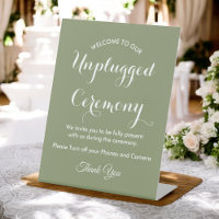 Cérémonie débranchée Mariage blanc vert Sage