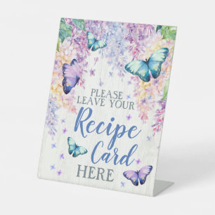 Signe De Table Cérémonie Lilac & Butterfly Recette Card