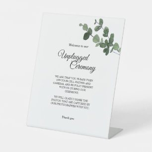 Signe De Table Cérémonie neutre de Mariage botanique débranché