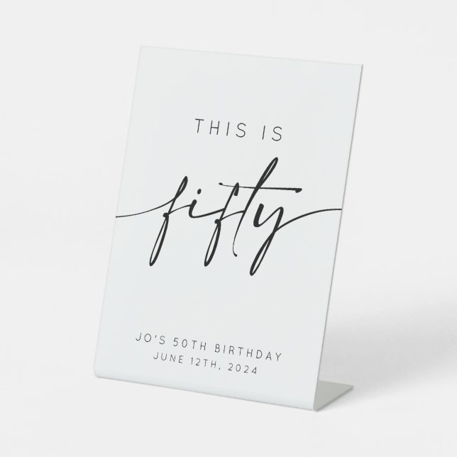 Signe De Table C'Est Cinquante-Cinquante Anniversaire (Recto)
