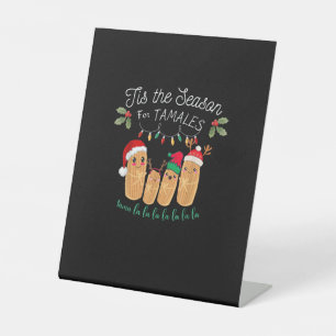 Signe De Table C'est la saison des tamales Noël mexicain moderne