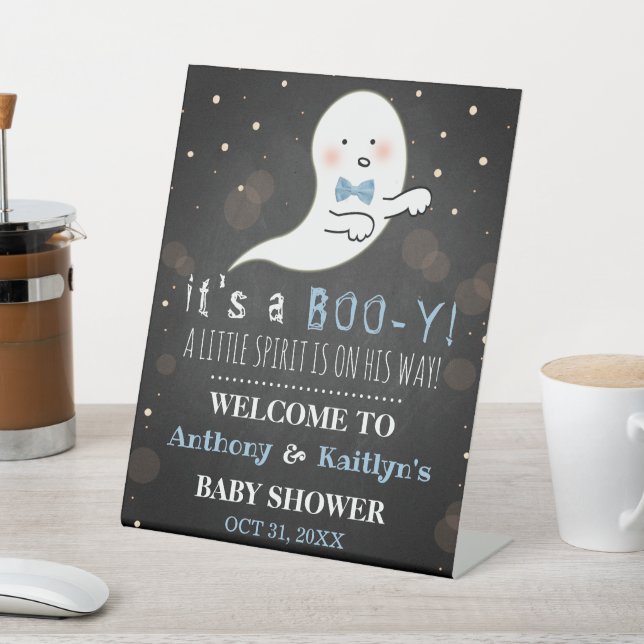 Signe De Table C'est un boo-y ! Baby shower d'Halloween Little Sp (In SItu)