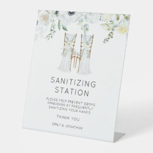 Signe De Table Chaises Mariage Boho Station Sanitizer à la main