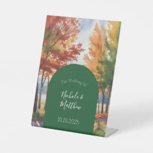 Signe De Table Changement rustique du Mariage Feuille