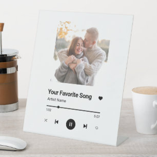 Signe De Table Chanson Personnalisée Chanson Favorite Chanson Une