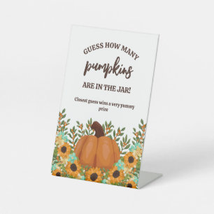Signe De Table Charming Sunflowers Guest Montant Baby shower Jeu
