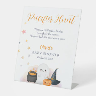 Signe De Table Chasse au Baby shower de petit boo d'Halloween
