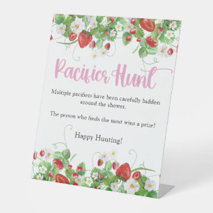 Signe De Table Chasse au Pacifique Baby shower sucré aux fraise