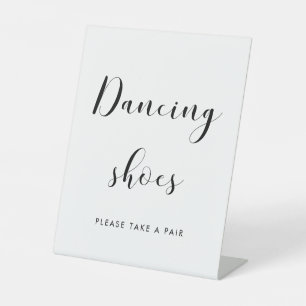 Signe De Table Chaussure Mariage noire et blanche élégante