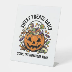 Signe De Table Chemise de bonbons d'Halloween Dessin de friandise