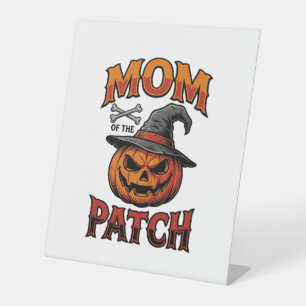 Signe De Table Chemise de maman Halloween Citrouille Os Art Vinta