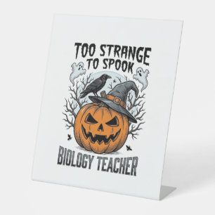 Signe De Table Chemise de professeur de biologie Halloween Citrou
