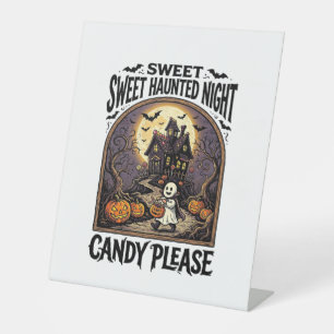 Signe De Table Chemise Halloween Vintage Candy Night Maison Hanté