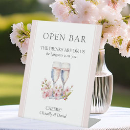 Signe De Table Cherry Blossom Mariage Funny Open Bar