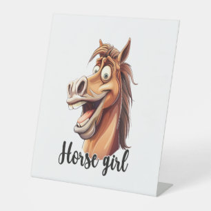 Signe De Table Cheval Fille Drôle Cheval