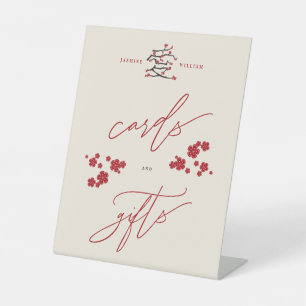 Signe De Table Chinese Love Red Cherry Blossoms Cartes & Cadeaux