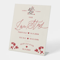 Chinese Love Red Cherry Blossoms Notre histoire d'