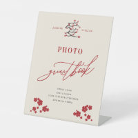 Chinese Love Red Cherry Blossoms Photo Guestbook