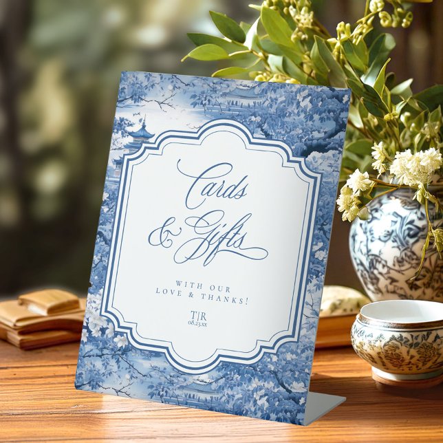 Signe De Table Chinoiserie Mariage Cartes et Cadeaux Motifs ID109 (Créateur téléchargé)