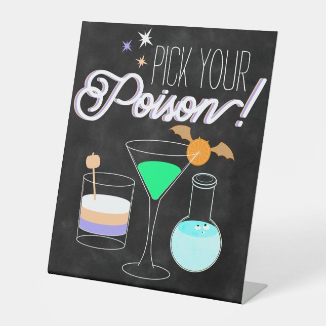 Signe De Table Choisissez votre poison (Recto)