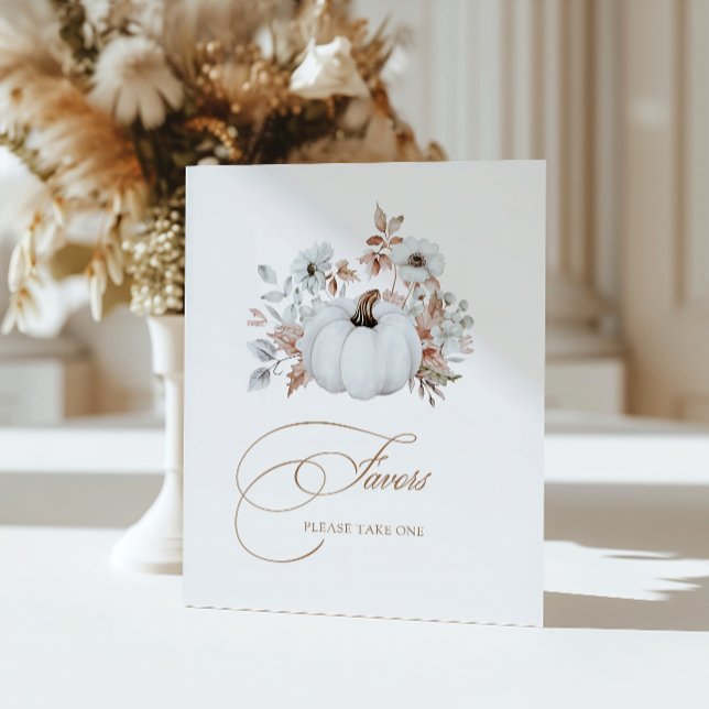 Signe De Table Chute des faveurs du Citrouille blanc (Créateur téléchargé)