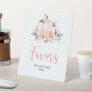 Signe De Table Chute Floral Petite Faveurs Citrouilles