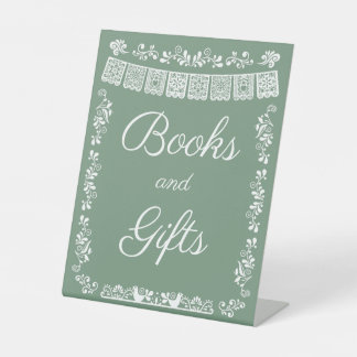 Signe De Table Cielito Lindo Baby Shower Books and Gifts Sign