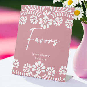 Signe De Table Cielito lindo baby shower rose poussiéreux faveurs