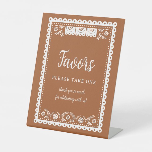 Signe De Table Cielito Lindo Mexicain Thème Faveurs (Recto)