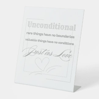Signe De Table Citation d'amour inconditionnel 