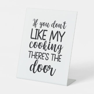 Signe De Table Citation de cuisine amusante