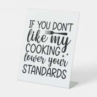 Signe De Table Citation de cuisine amusante