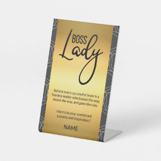 Signe De Table Citation de leadership en or personnalisée pour la