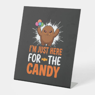 Signe De Table Citation de monstre de bonbons d'Halloween Design