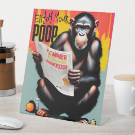 Signe De Table Citation De Singe Pooping, Hilarious Poop Humour