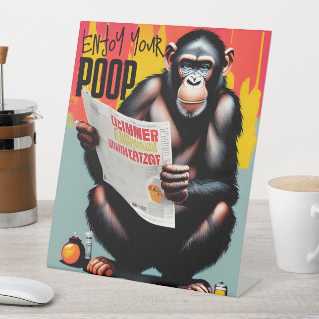Signe De Table Citation De Singe Pooping, Hilarious Poop Humour (In SItu)