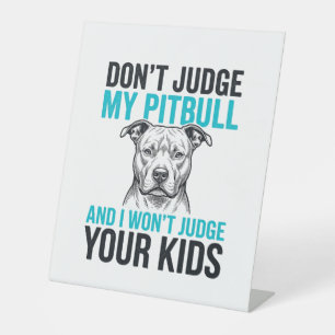 Signe De Table Citation drôle de Pitbull Gravure vintage Design d